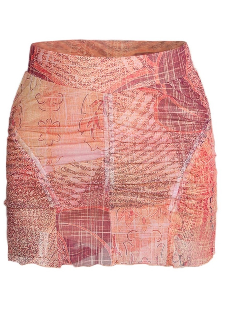 Tiger Mist Esme Mini Skort in Grunge Floral - Picture 3 of 6